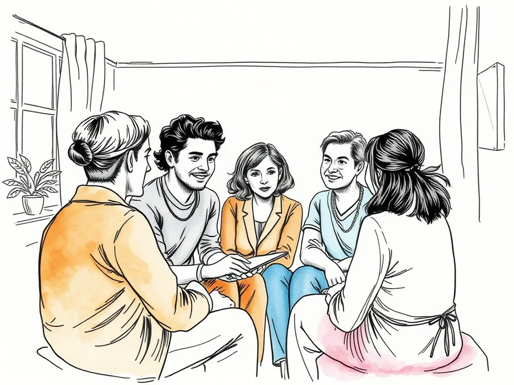 Cognitive Behavioral Therapy for Insomnia (CBT-I) session in progress, showing a therapist guiding patients through sleep strategies in Alberta.