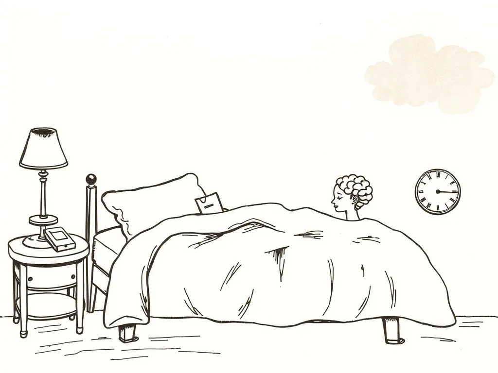 Illustrative icons representing core CBT-I techniques: stimulus control, relaxation, cognitive restructuring, and consistent sleep hygiene for better sleep.