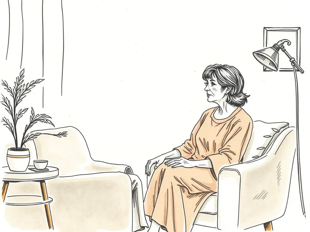 A woman discussing her sleep patterns and challenges with a therapist, symbolizing the support and guidance of CBTI.